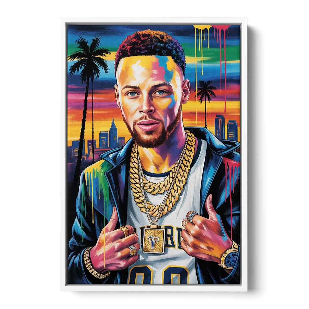 Splash - White Frame Canvas