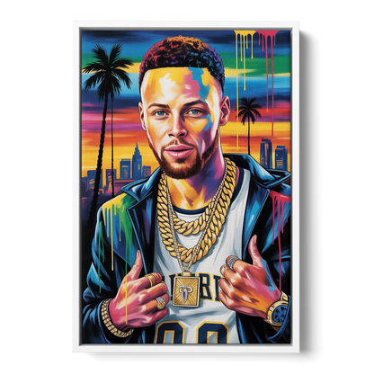 Splash - White Frame Canvas