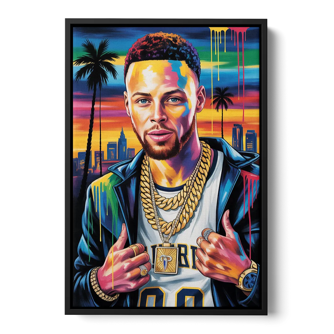 Splash - Black Frame Canvas