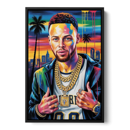 Splash - Black Frame Canvas