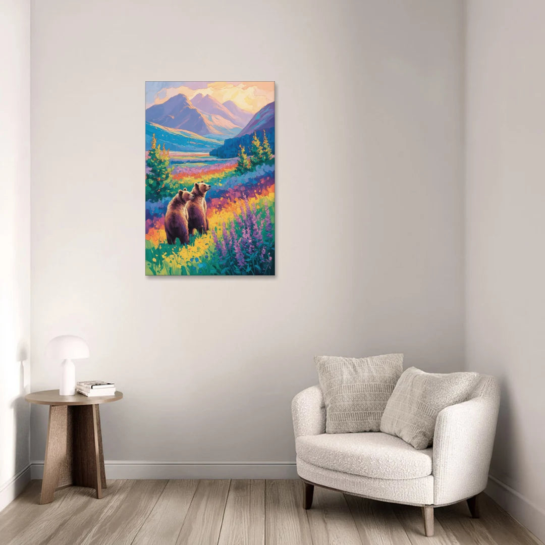 Splendid Bear Mountain Vista - Canvas Wall Art - Sofa - 24x36