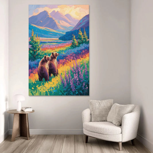 Splendid Bear Mountain Vista - Canvas Wall Art - Sofa - 40x60
