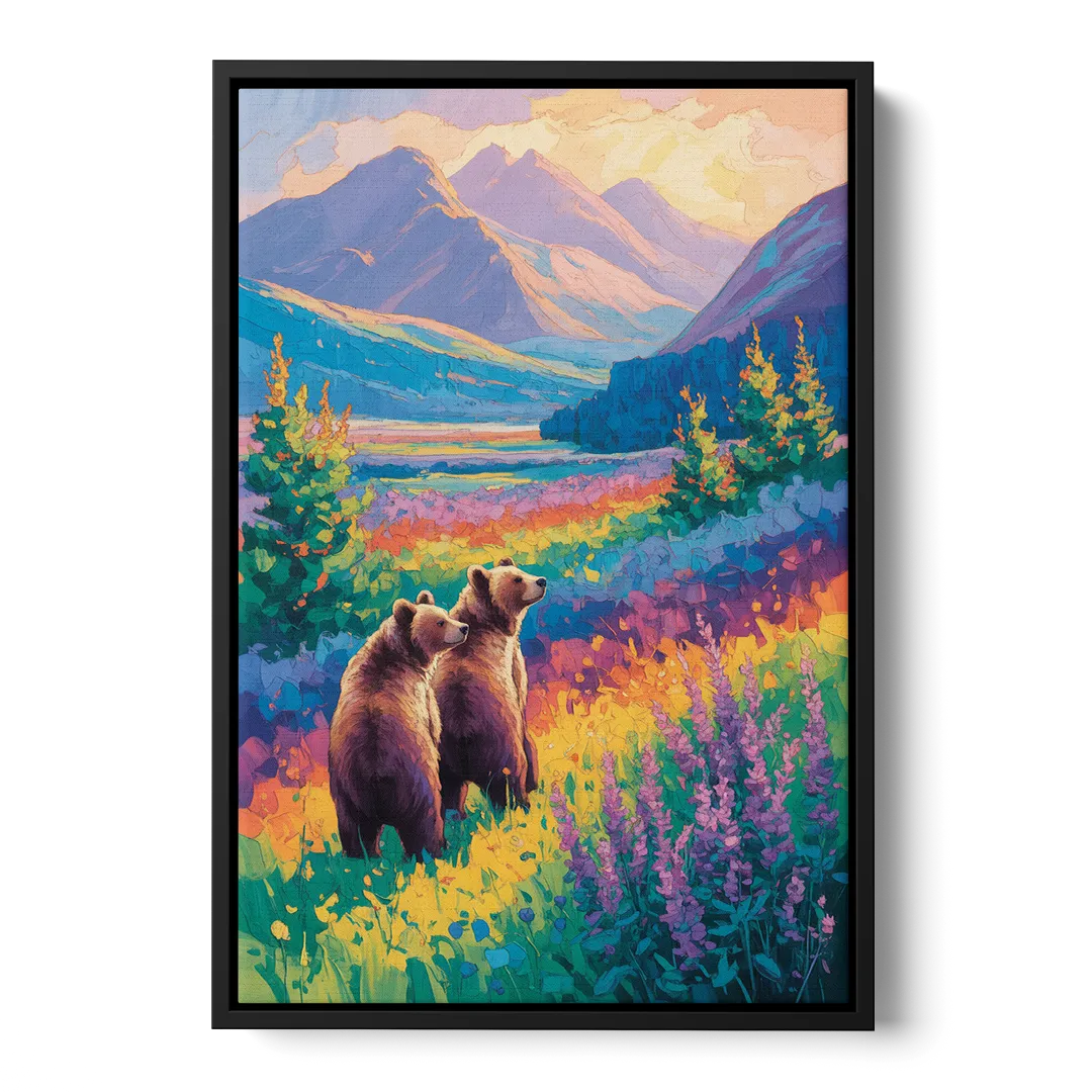 Splendid Bear Mountain Vista Front - Black Canvas Wall Art