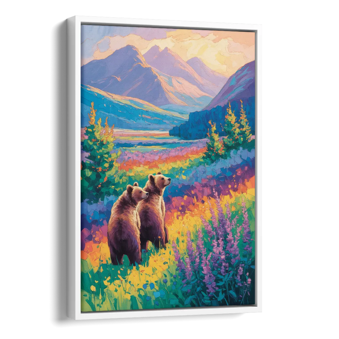 Splendid Bear Mountain Vista Side - White Canvas Wall Art