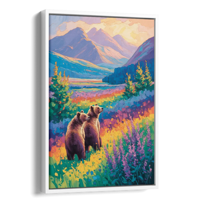 Splendid Bear Mountain Vista Side - White Canvas Wall Art