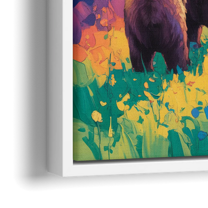 Splendid Bear Mountain Vista - Close-Up White Frame Canvas