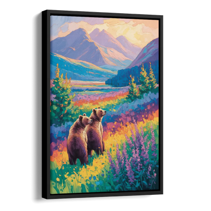 Splendid Bear Mountain Vista Side - Black Canvas Wall Art