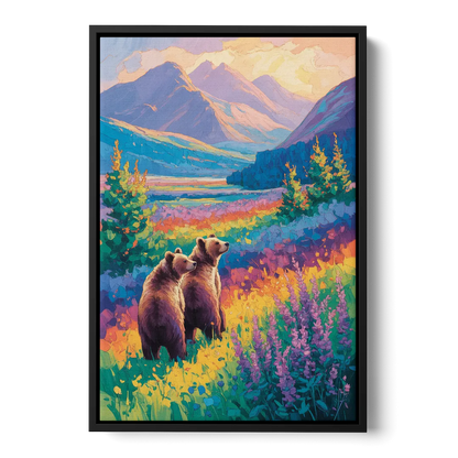 Splendid Bear Mountain Vista - Black Frame Canvas