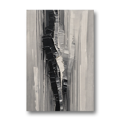 Split Black Column for a Men's Office - Canvas Wall Art - Front