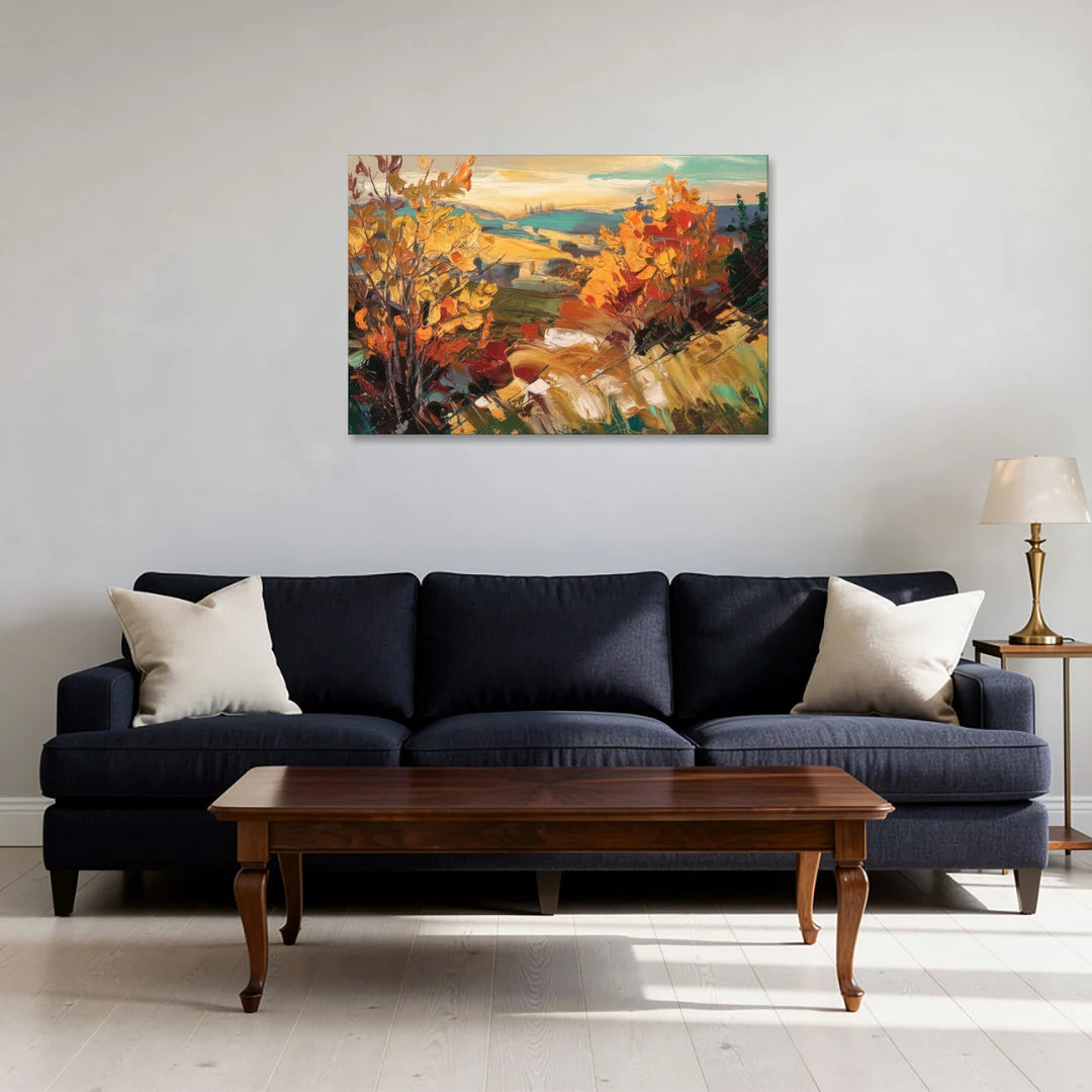 Spokane Autumn Colors - Canvas Wall Art - Sofa - 36x24