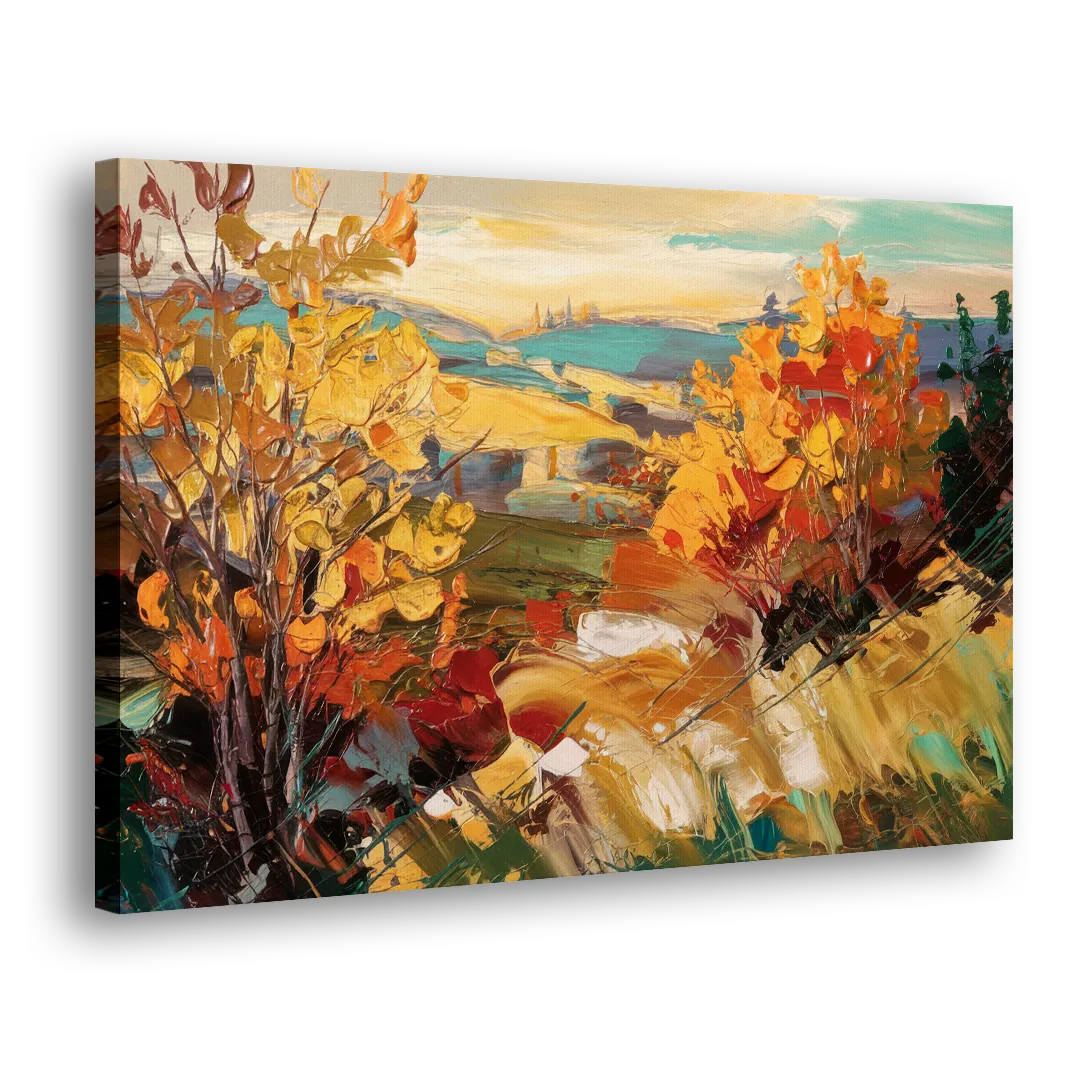 Spokane Autumn Colors Side - Canvas Wall Art