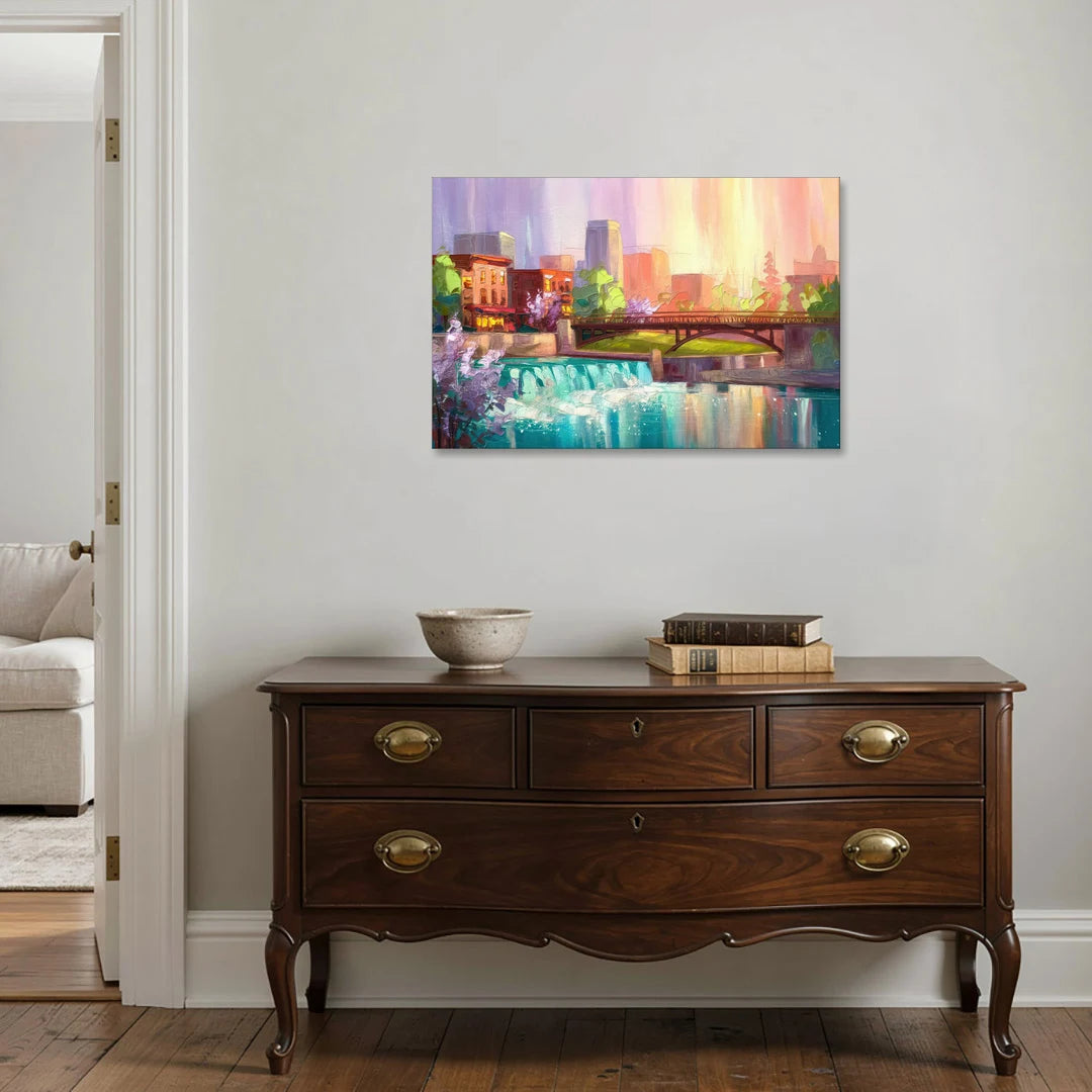 Spokane Downtown Charm - Canvas Wall Art - Coffee Table - 36x24