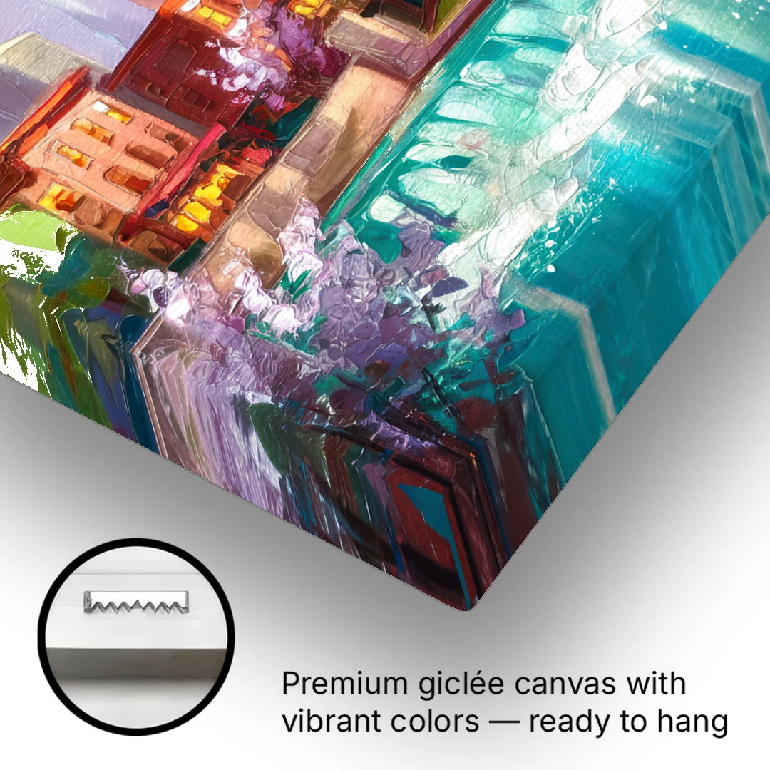 Spokane Downtown Charm - Canvas Wall Art - Gallery Wrap Corner