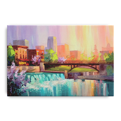 Spokane Downtown Charm Front - Canvas Wall Art