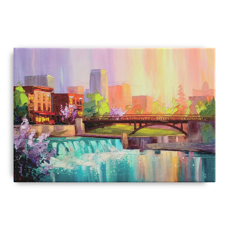 Spokane Downtown Charm Front - Canvas Wall Art
