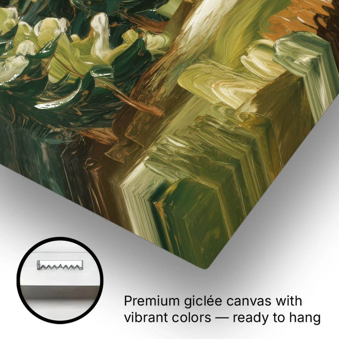 Spokane Evergreen Forests - Canvas Wall Art - Gallery Wrap Corner