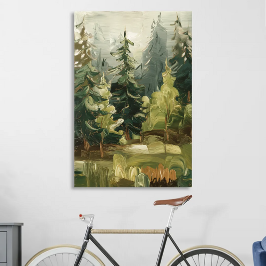 Spokane Evergreen Forests Living Room - Canvas Wall Art