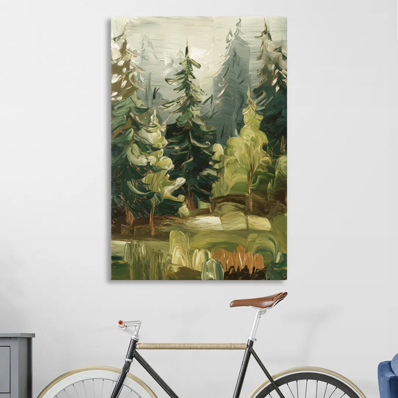 Spokane Evergreen Forests Living Room - Canvas Wall Art