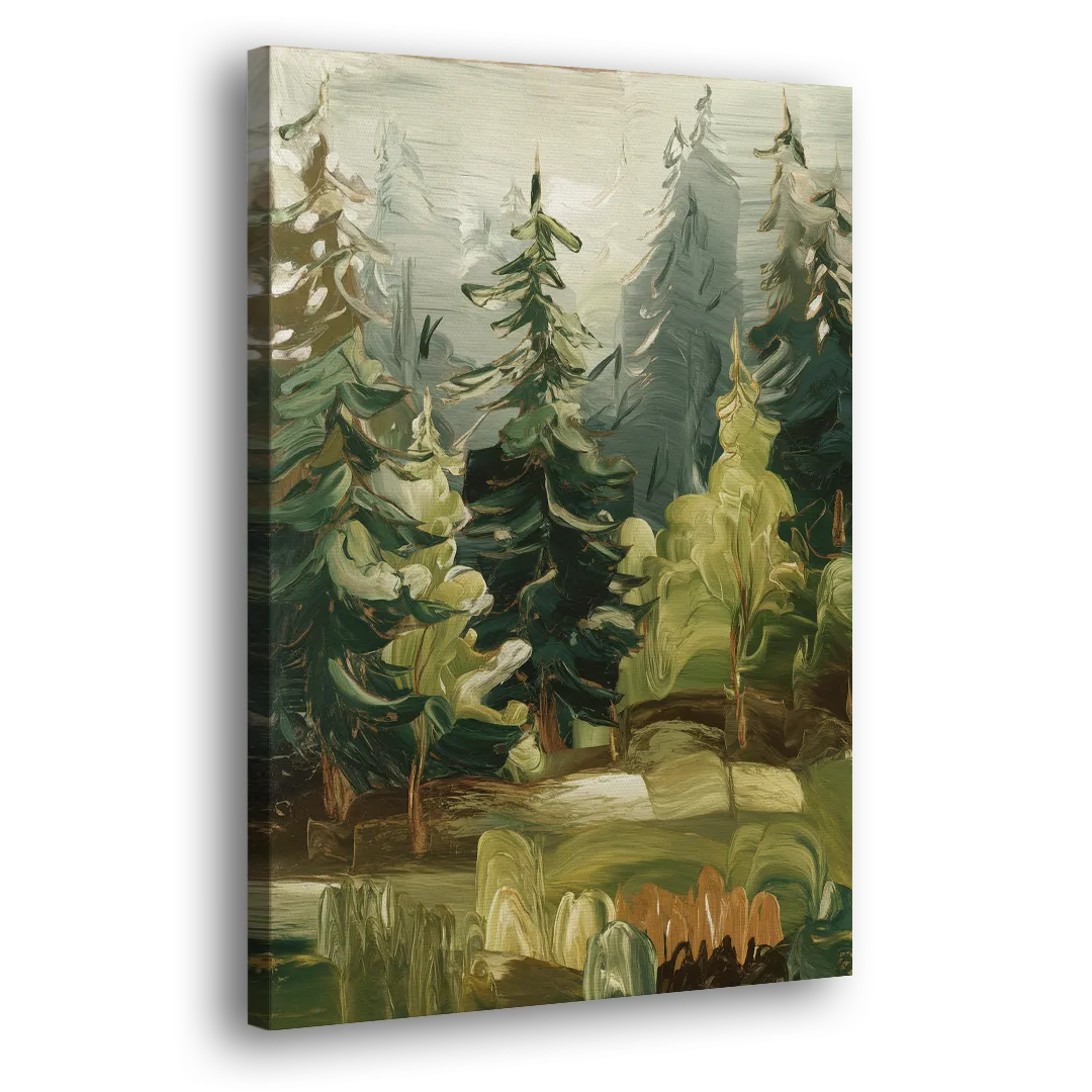 Spokane Evergreen Forests Side - Canvas Wall Art