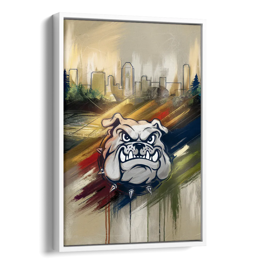 Spokane Gonzaga Pride Side - White Canvas Wall Art