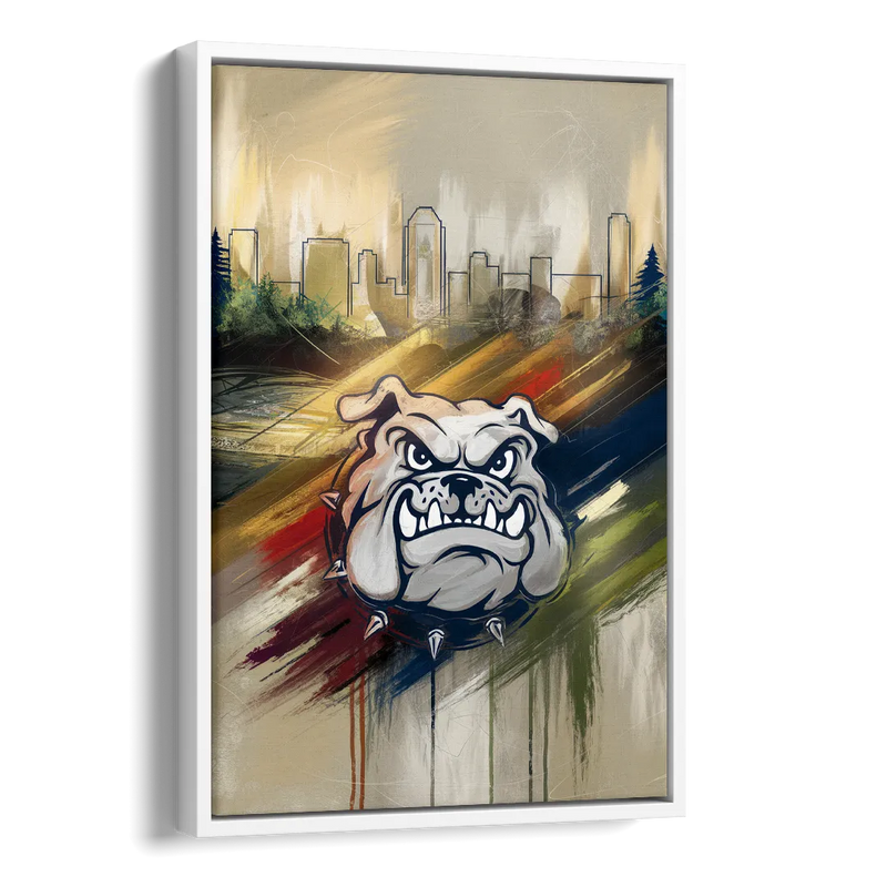 Spokane Gonzaga Pride Side - White Canvas Wall Art