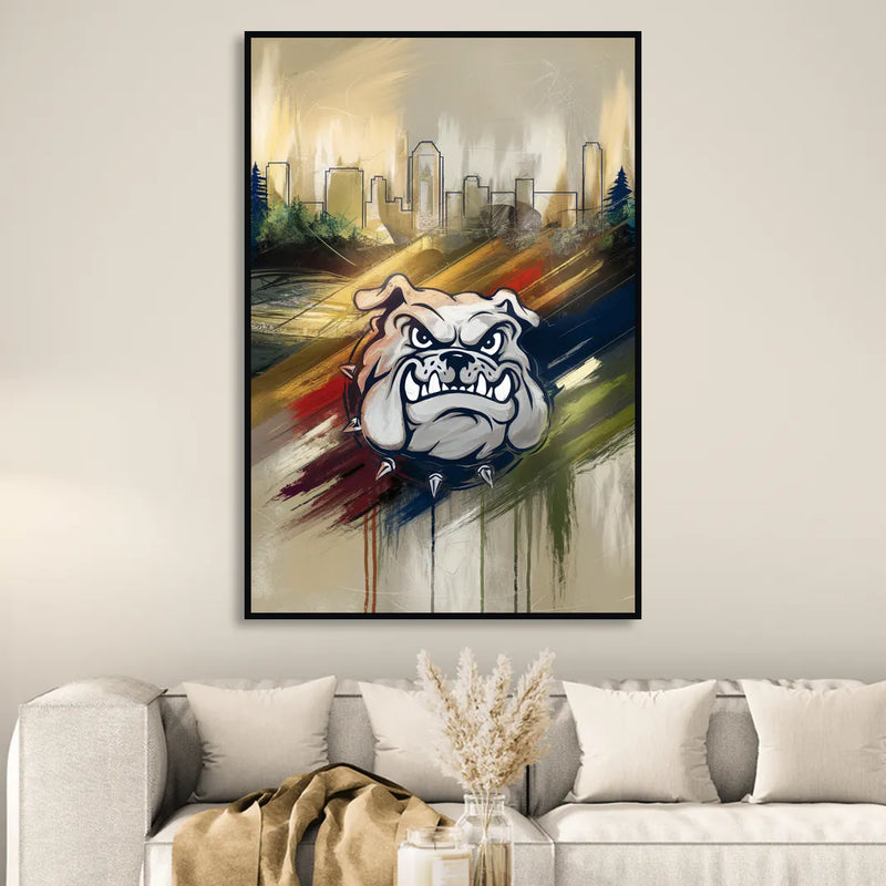Spokane Gonzaga Pride Living Room - Black Canvas Wall Art
