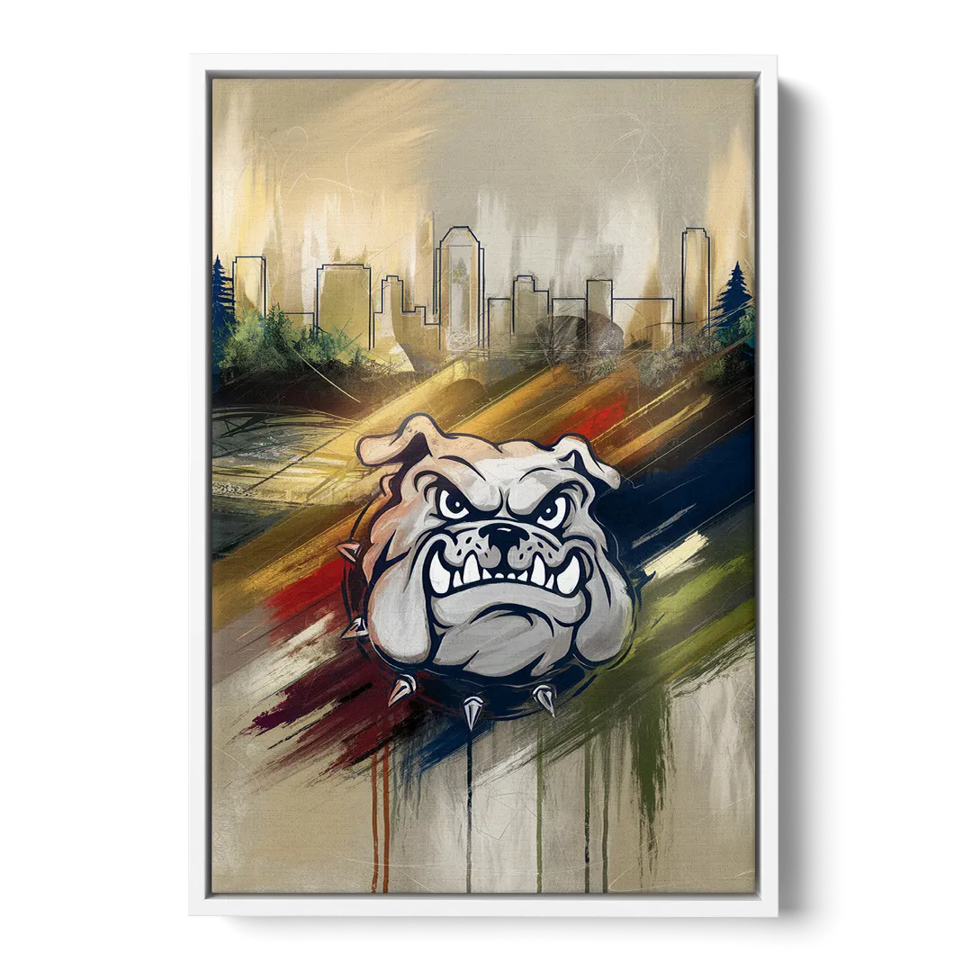 Spokane Gonzaga Pride Front - White Canvas Wall Art