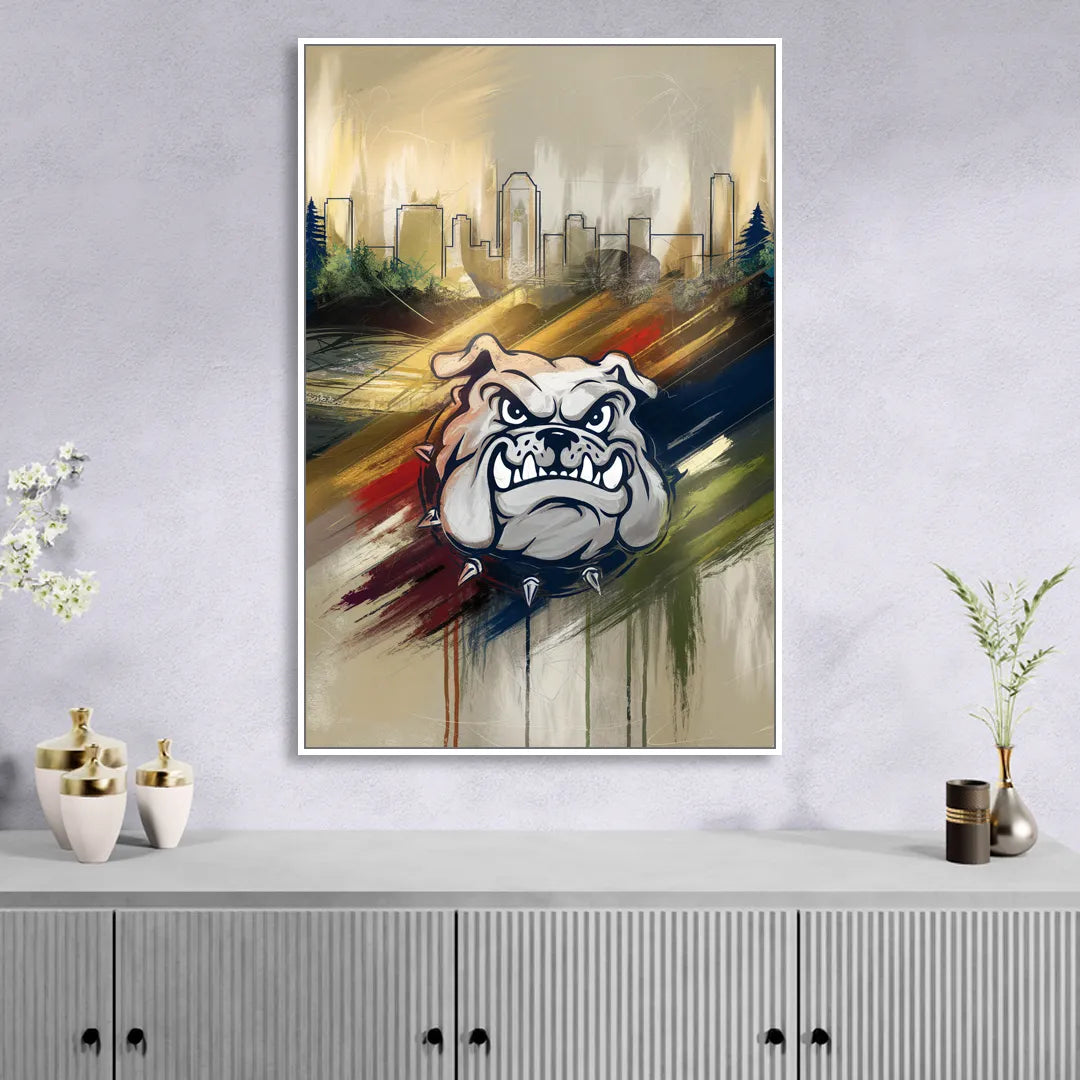 Spokane Gonzaga Pride Living Room - White Canvas Wall Art