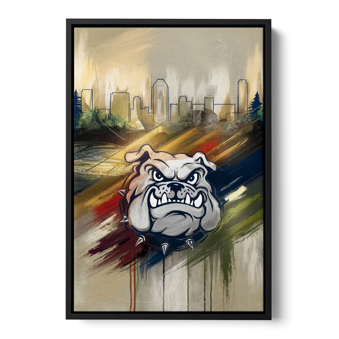 Spokane Gonzaga Pride Front - Black Canvas Wall Art