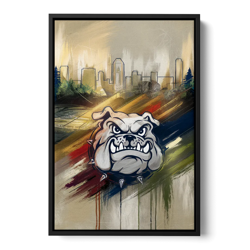 Spokane Gonzaga Pride Front - Black Canvas Wall Art