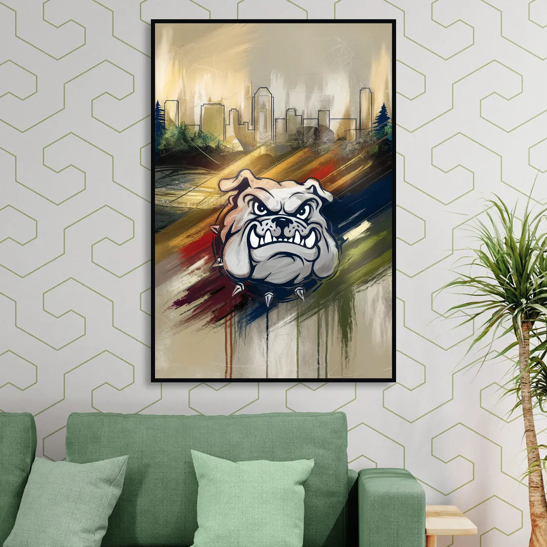 Spokane Gonzaga Pride Sitting Room - Black Canvas Wall Art