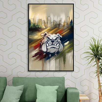 Spokane Gonzaga Pride Sitting Room - Black Canvas Wall Art