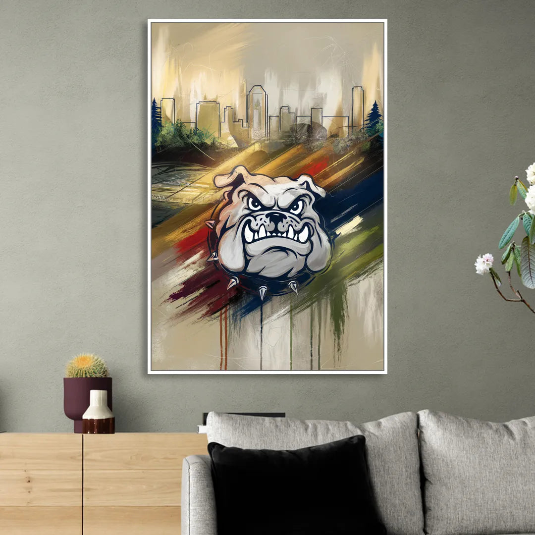 Spokane Gonzaga Pride Sitting Room - White Canvas Wall Art