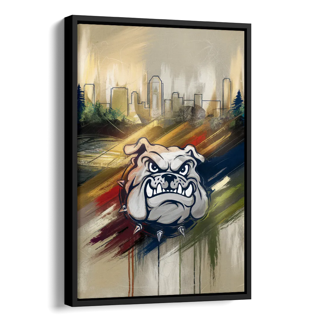 Spokane Gonzaga Pride Side - Black Canvas Wall Art