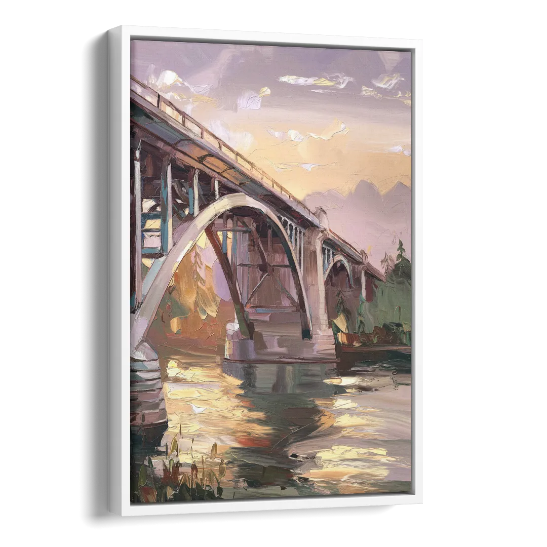 Spokane Historic Landmarks Side - White Canvas Wall Art