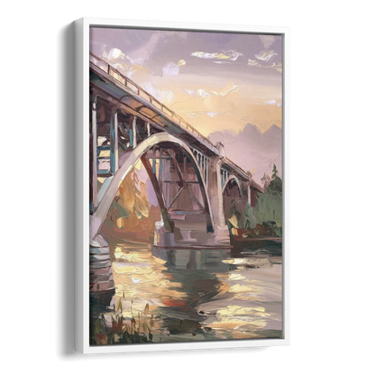 Spokane Historic Landmarks Side - White Canvas Wall Art