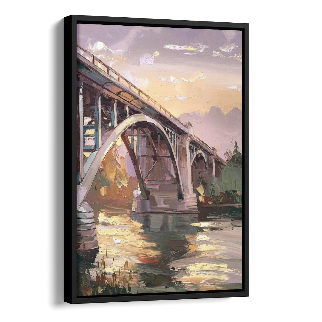 Spokane Historic Landmarks Side - Black Canvas Wall Art