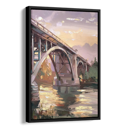 Spokane Historic Landmarks Side - Black Canvas Wall Art
