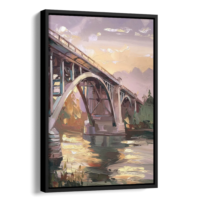Spokane Historic Landmarks Side - Black Canvas Wall Art