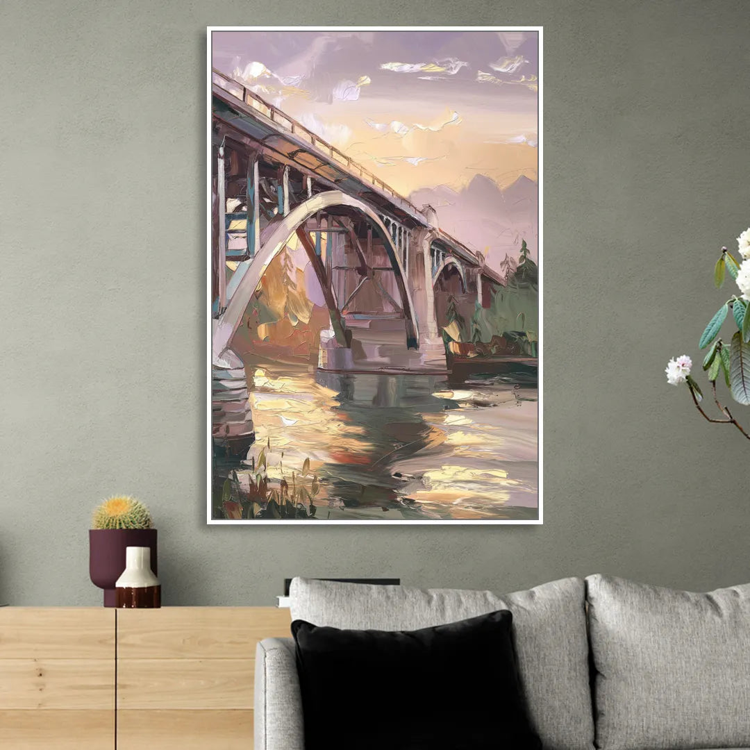 Spokane Historic Landmarks Living Room - White Canvas Wall Art