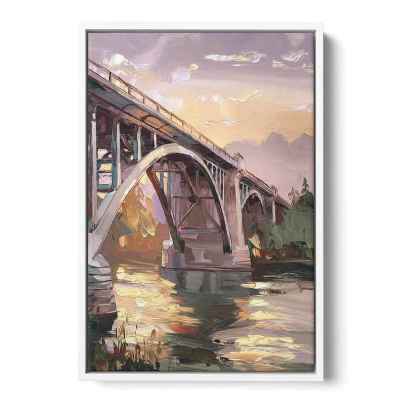 Spokane Historic Landmarks Front - White Canvas Wall Art