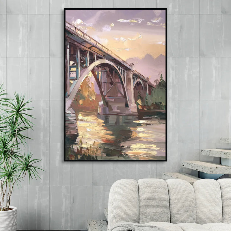 Spokane Historic Landmarks Sitting Room - Black Canvas Wall Art