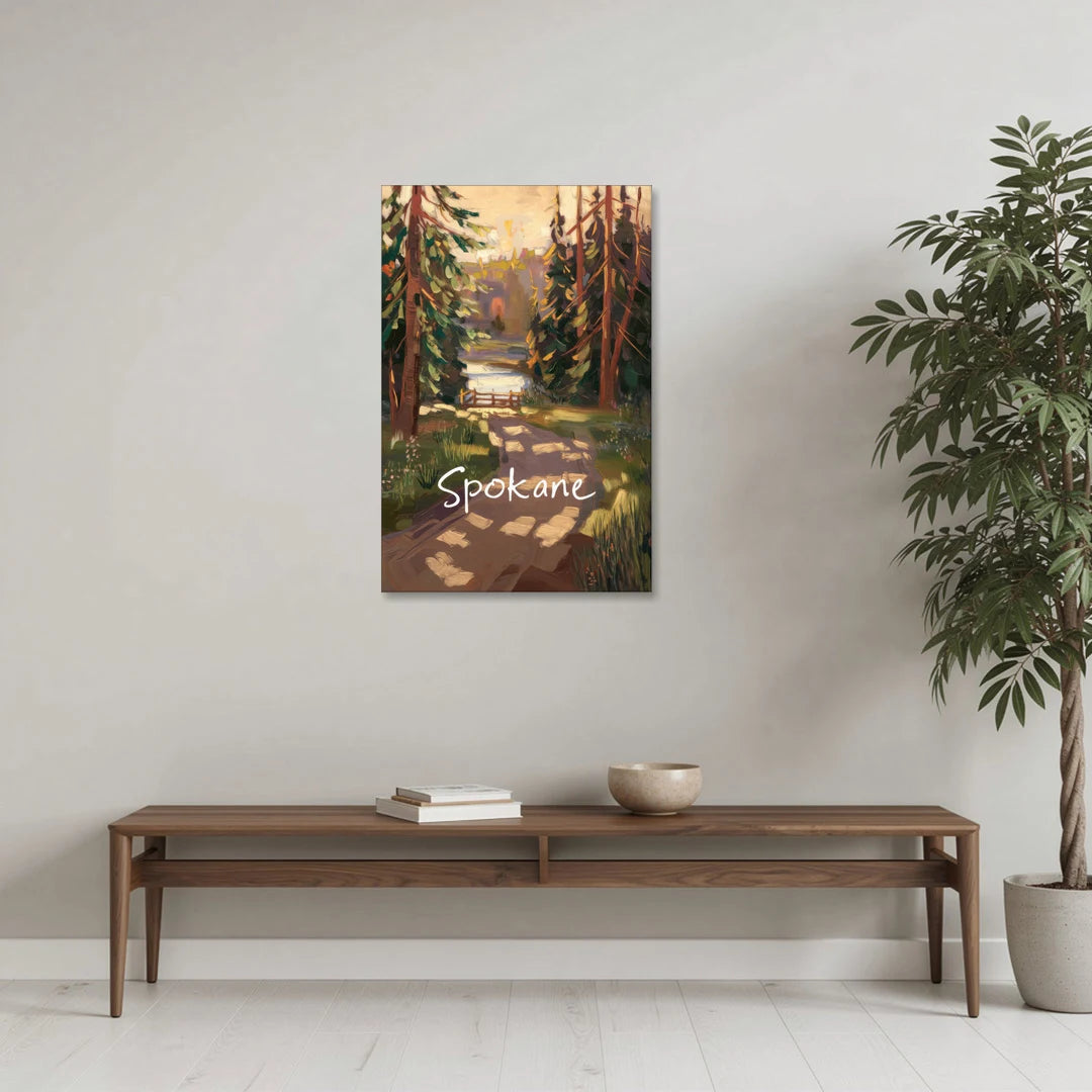 Spokane Nature Trails - Canvas Wall Art - Coffee Table - 24x36