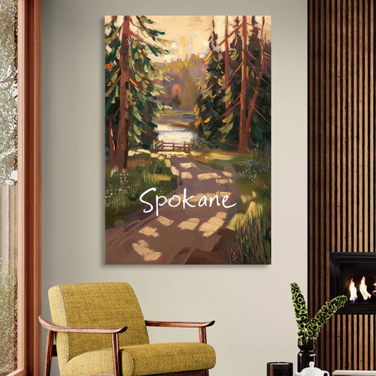 Spokane Nature Trails Living Room - Canvas Wall Art
