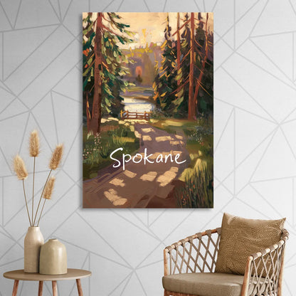 Spokane Nature Trails Sitting Room - Canvas Wall Art