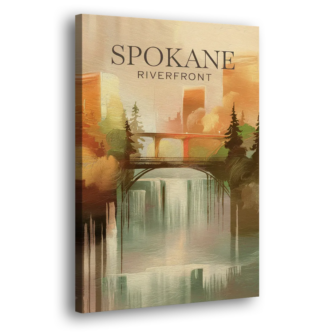 Spokane Riverfront Views Side - Canvas Wall Art