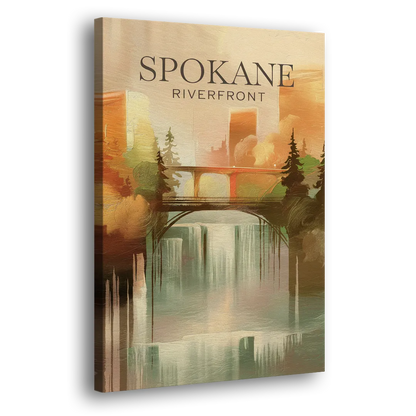Spokane Riverfront Views Side - Canvas Wall Art