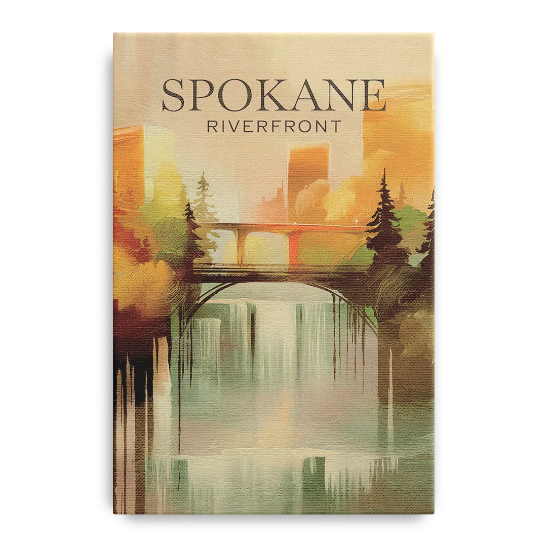 Spokane Riverfront Views Front - Canvas Wall Art