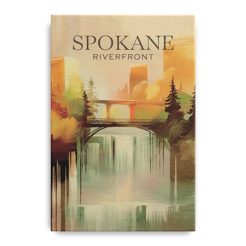 Spokane Riverfront Views Front - Canvas Wall Art