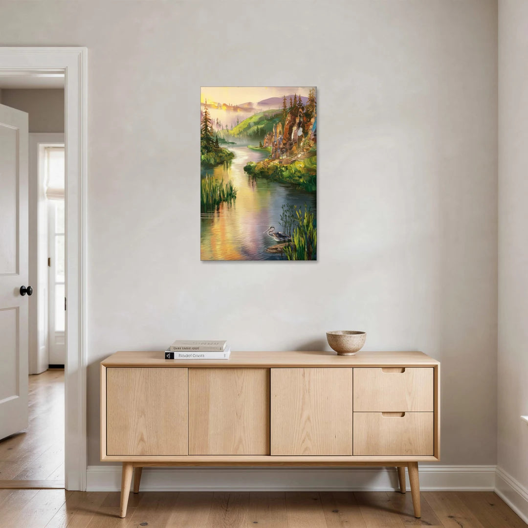 Spokane Scenic River - Canvas Wall Art - Coffee Table - 24x36